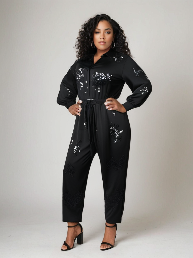 Anna™ | Elegant Jumpsuit med Paljetter & Justerbart Band