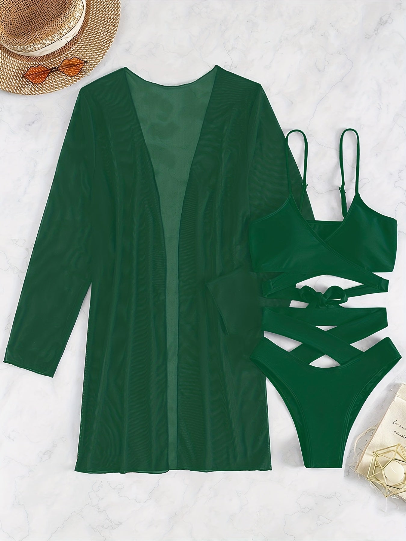 Dahnee™ | Förförisk Cut-Out Bikini Set med Cover-Up