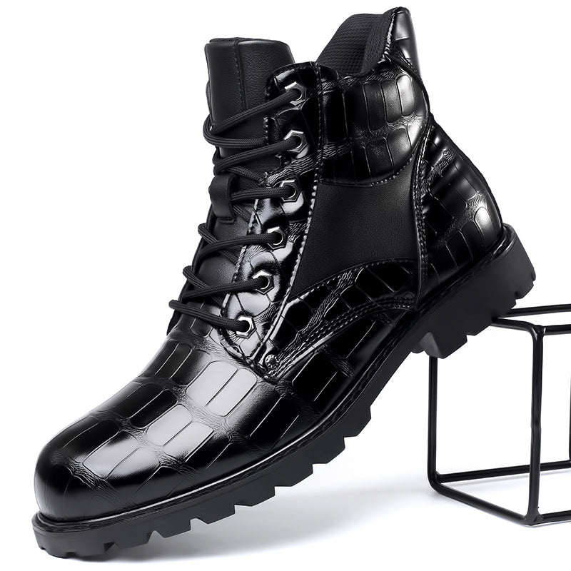 Adam™ | Stilrena Boots med Croco-Mönster
