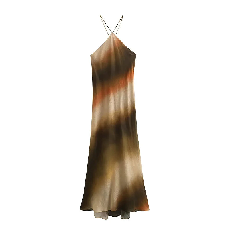 Ditte™ | Elegant Tie-Dye Halter Midi-klänning