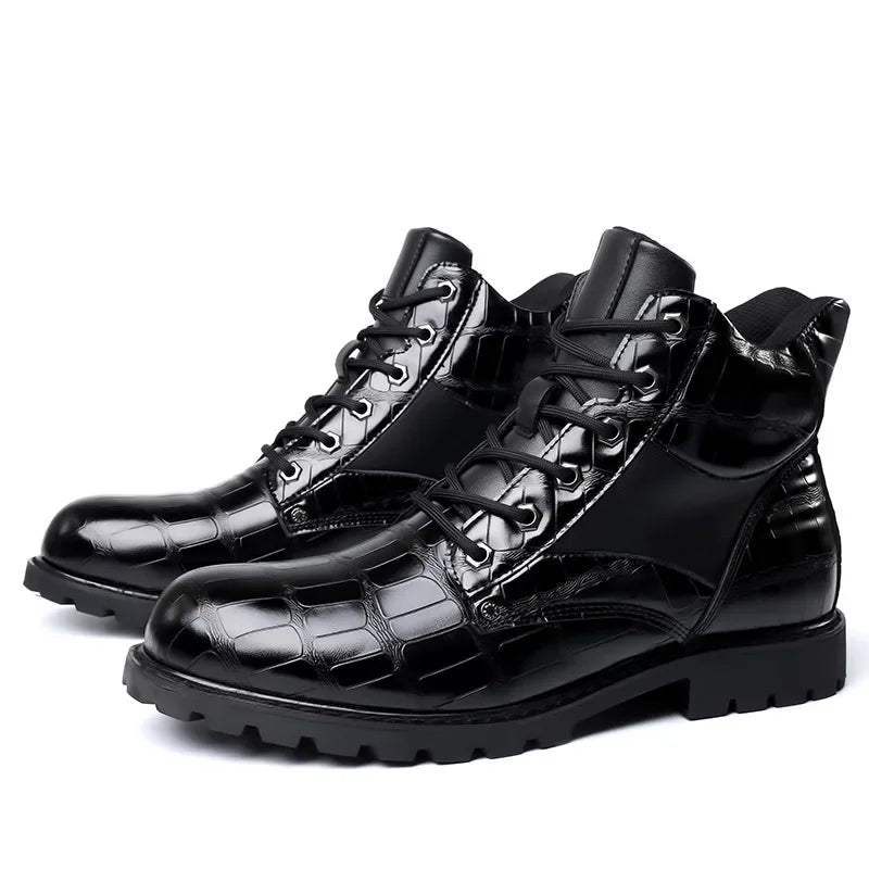 Adam™ | Stilrena Boots med Croco-Mönster