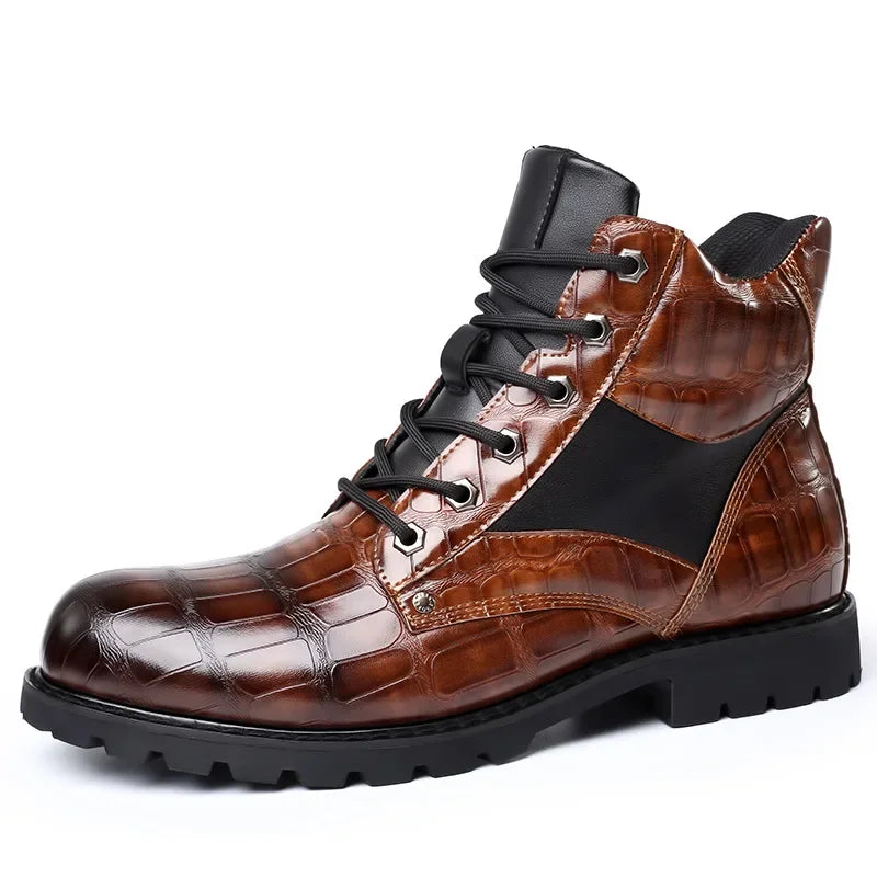 Adam™ | Stilrena Boots med Croco-Mönster