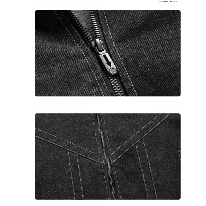 Giacca in Denim Foderata in Sherpa Asher
