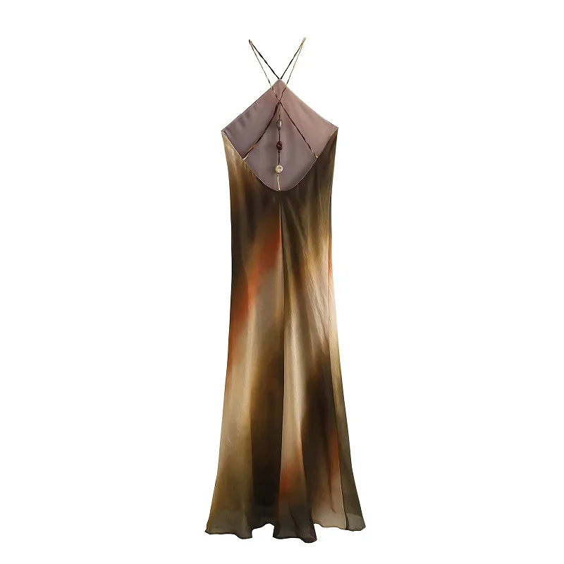 Ditte™ | Elegant Tie-Dye Halter Midi-klänning