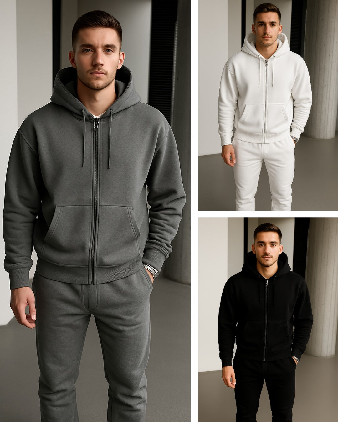 Liam™ | Minimalistiskt Hoodie & Joggingbyxset – Ultimat Stil & Komfort