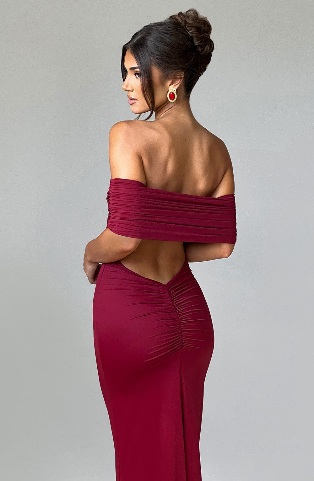 Trude™ | Elegant Bardot Maxi-klänning