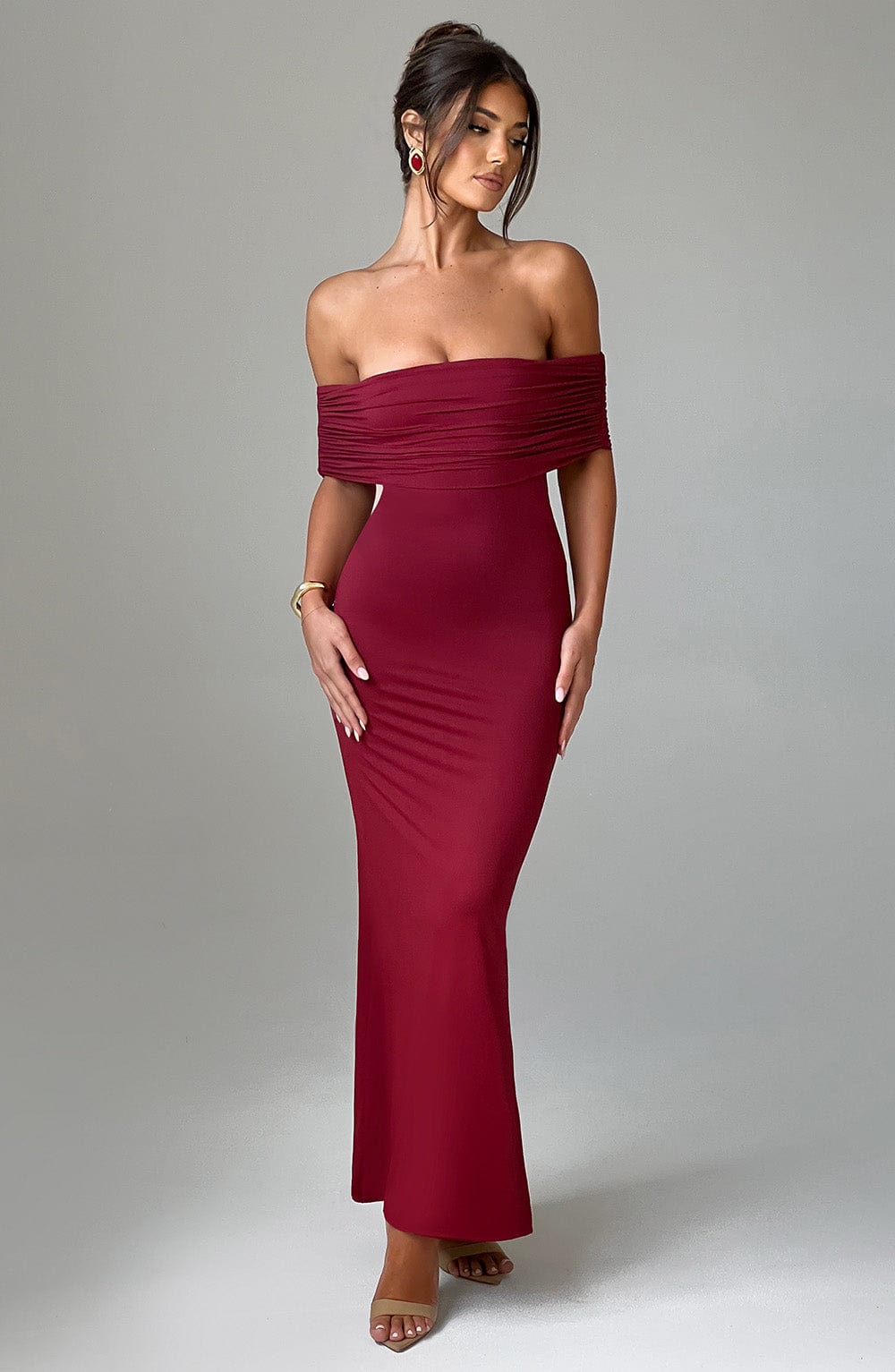 Trude™ | Elegant Bardot Maxi-klänning