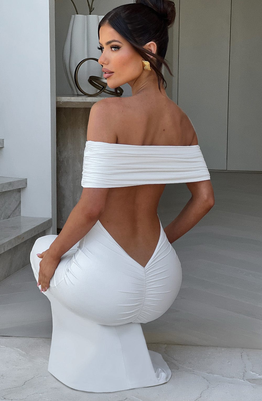 Trude™ | Elegant Bardot Maxi-klänning