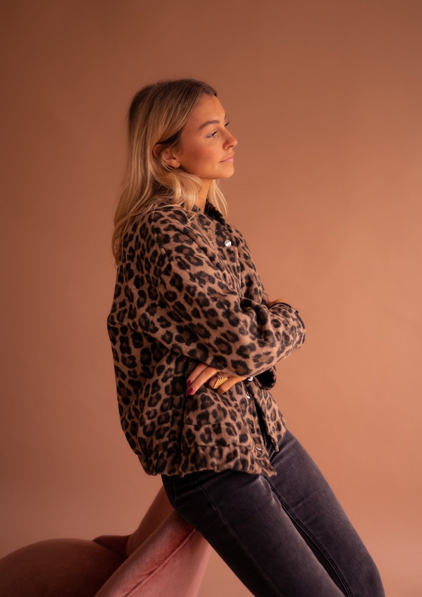 Luna | Trendig Jacka med Leopardmönster