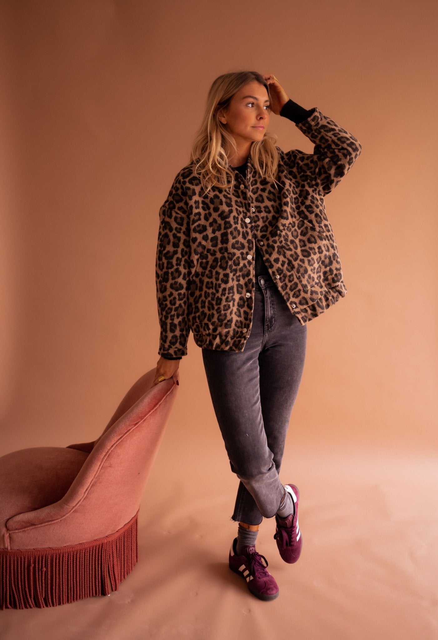 Luna | Trendig Jacka med Leopardmönster
