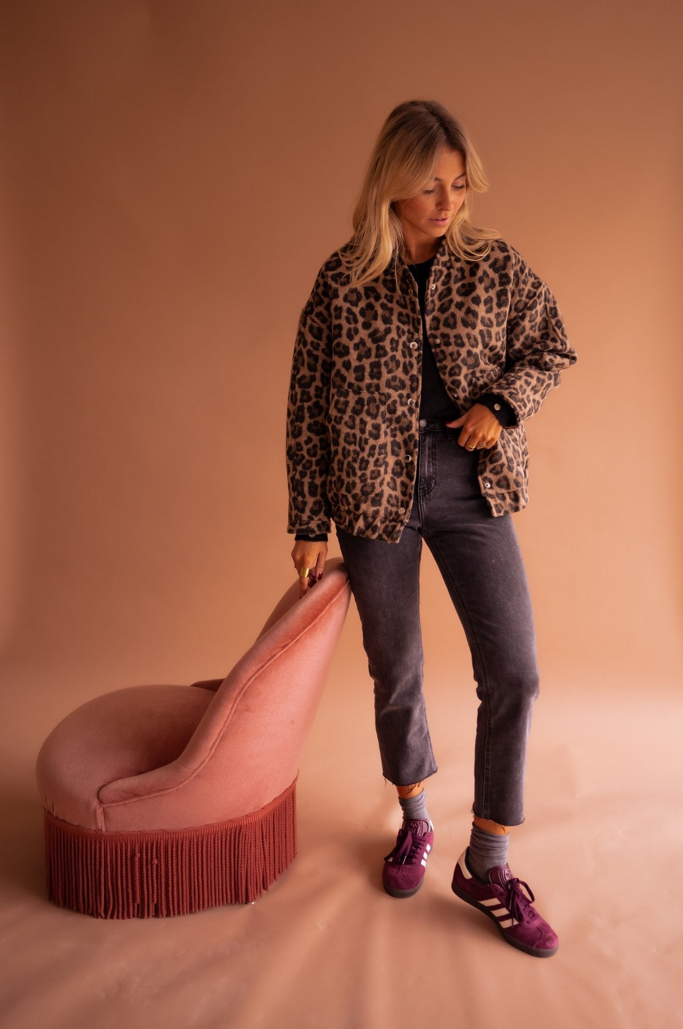 Luna | Trendig Jacka med Leopardmönster