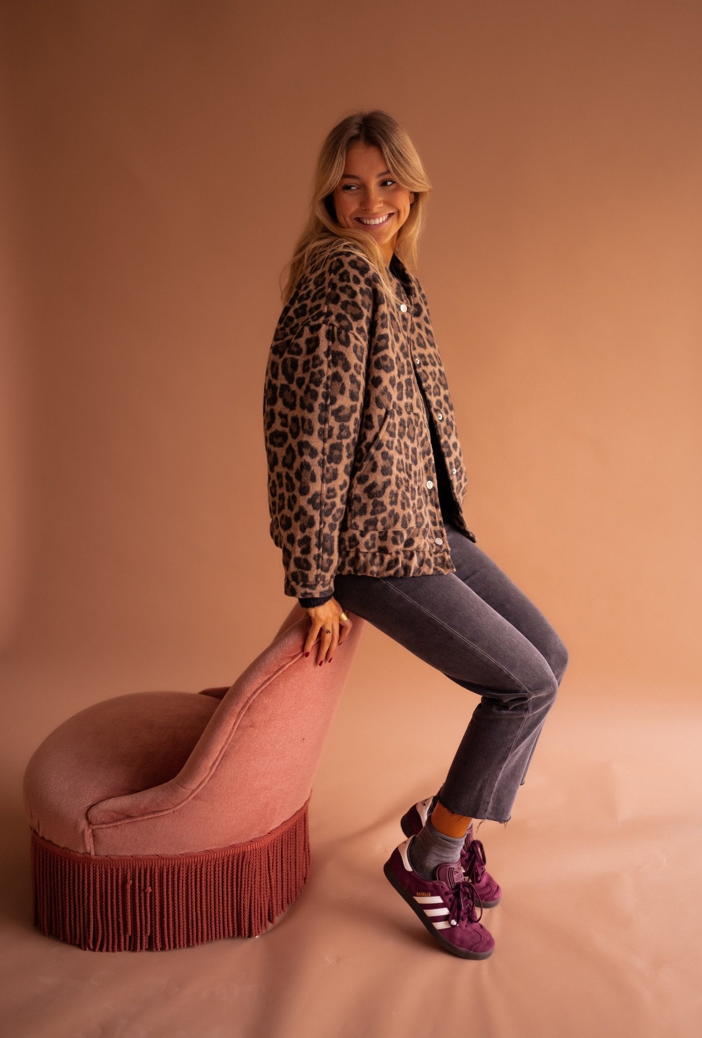 Luna | Trendig Jacka med Leopardmönster
