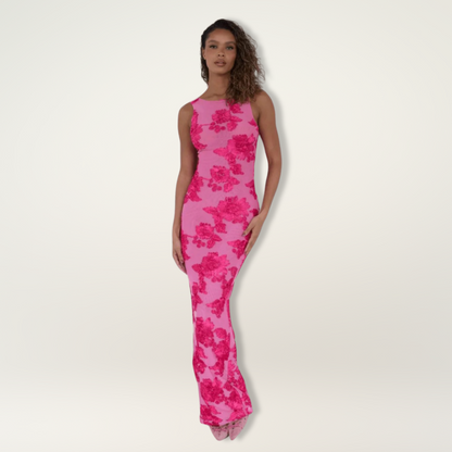 Frida™ | Fängslande Blommig Maxi-klänning