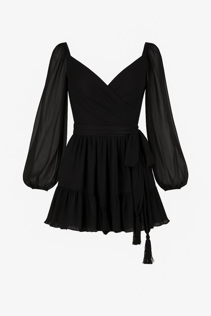 Romy™ | Elegant Ruffled Klänning med Inbyggda Shorts