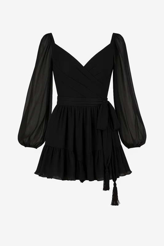 Romy™ | Elegant Ruffled Klänning med Inbyggda Shorts