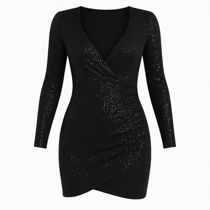 Sofia™ | Glittrande Paillett Bodycon Klänning med V-ringning för Damer