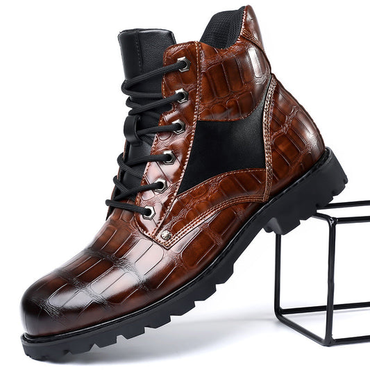 Adam™ | Stilrena Boots med Croco-Mönster