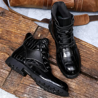 Adam™ | Stilrena Boots med Croco-Mönster