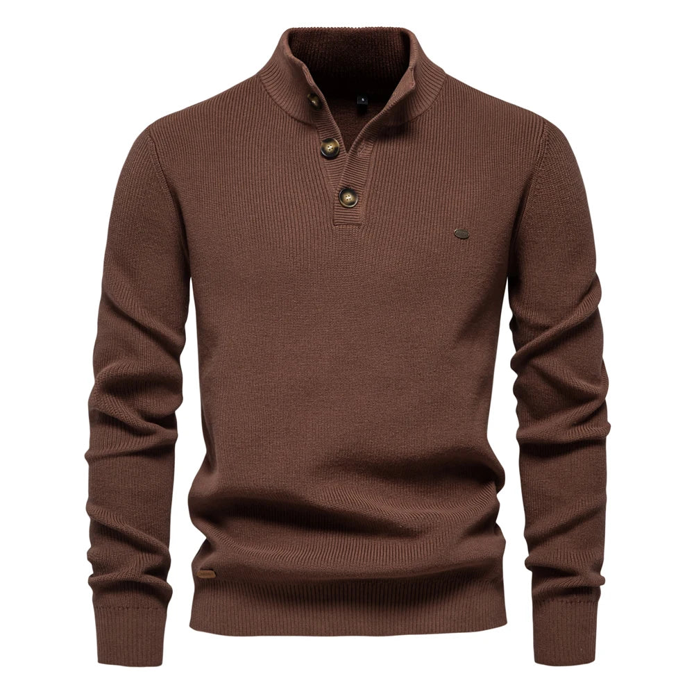 Gustav™ | Herrtröja med Knappdesign – Stiligt Komfort för den Moderna Mannen