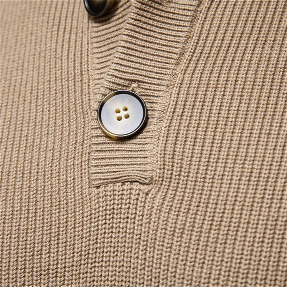 Gustav™ | Herrtröja med Knappdesign – Stiligt Komfort för den Moderna Mannen