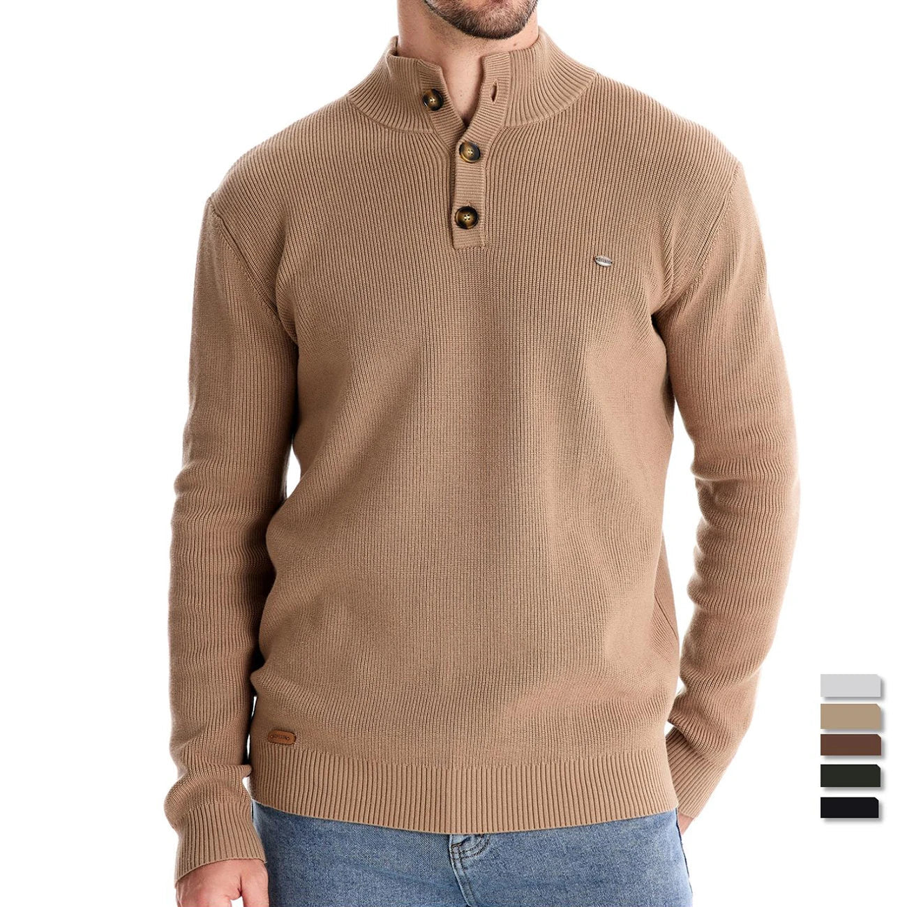 Gustav™ | Herrtröja med Knappdesign – Stiligt Komfort för den Moderna Mannen