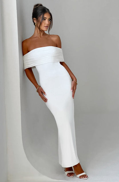 Trude™ | Elegant Bardot Maxi-klänning
