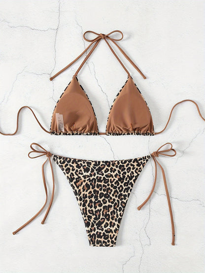 Sanne™ | Förförisk Bikini med Spets och Leopardmönster