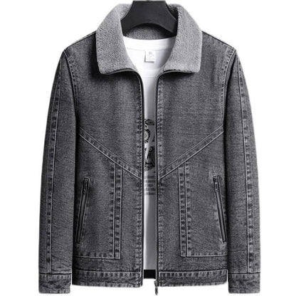 Giacca in Denim Foderata in Sherpa Asher