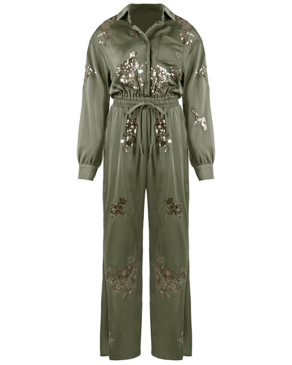Anna™ | Elegant Jumpsuit med Paljetter & Justerbart Band