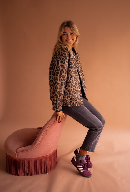 Luna | Trendig Jacka med Leopardmönster